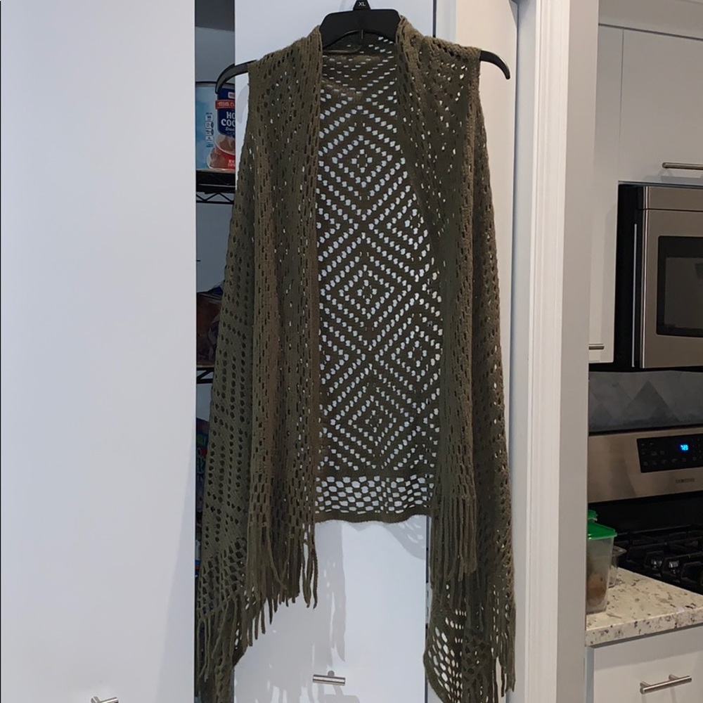 Green cardigan